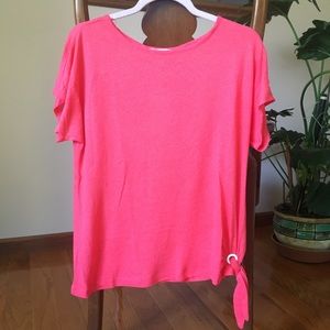 NWT MICHAEL KORS Tee with Tie Detail, Size M & L